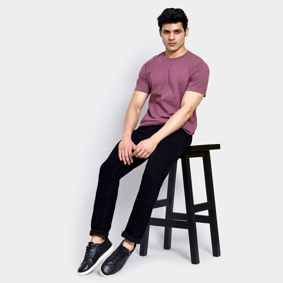 Men's Slim Fit Jeans , Black, large image number null
